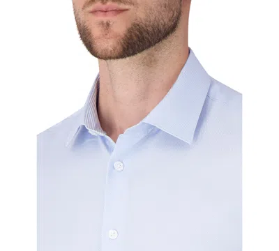 Report Collection Geometric Print Slim Fit Stretch Dress Shirt In Blue