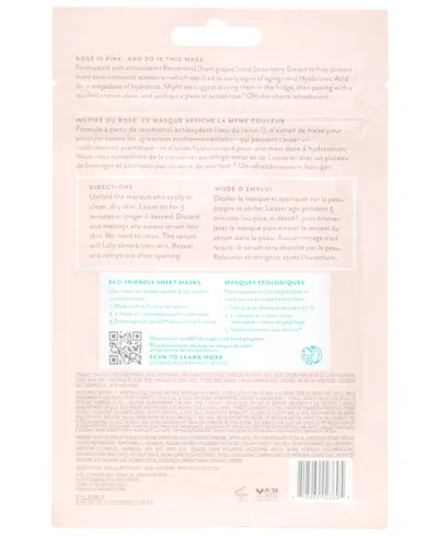 Patchology Serve Chilled Rosé Sheet Mask Pack Of Two In Transparent