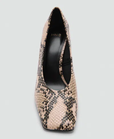 Mango Women's Animal-print High Heeled Shoes In Sand