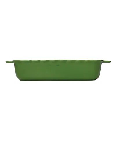 Kate Spade Evergreen Rectangular Scallop Baking Dish In Green
