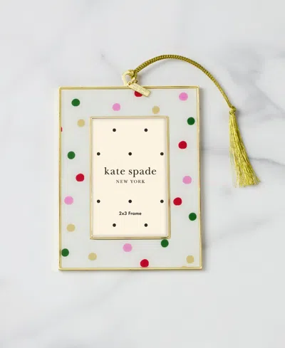 Kate Spade Be Jolly Mini Frame Ornament, Dot In Multi
