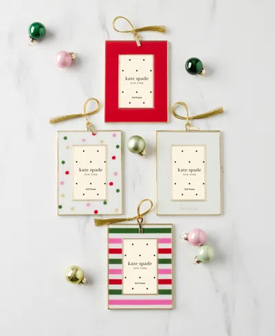 Kate Spade Be Jolly Mini Frame Ornament, Dot In Multi