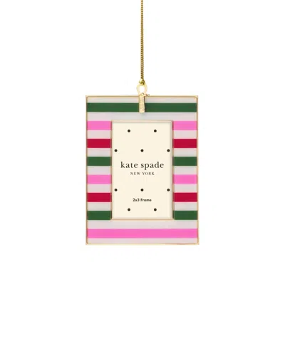 Kate Spade Be Jolly Mini Frame Ornament, Stripe In Multi