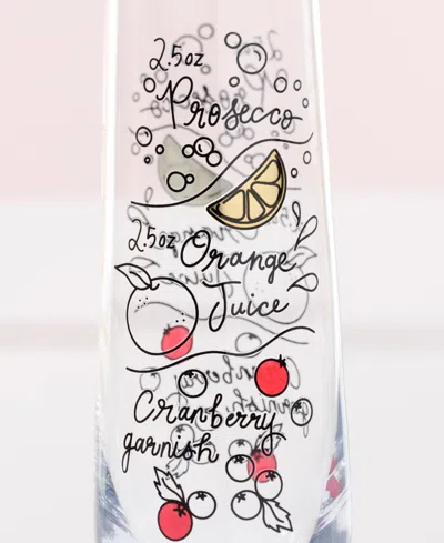 Kate Spade Make Merry Stemless Flutes, Set Of 4 In White