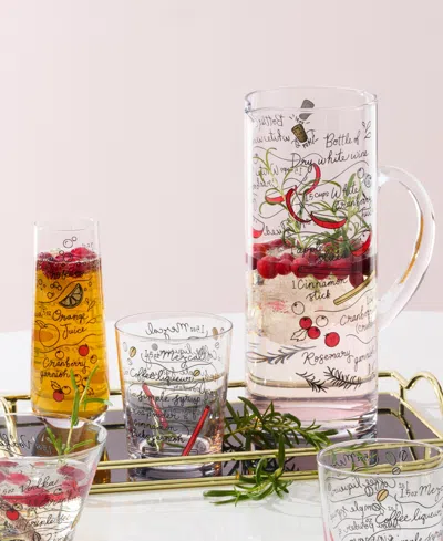 Kate Spade Make Merry Stemless Flutes, Set Of 4 In White