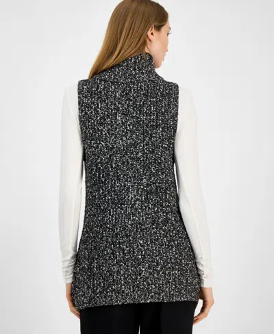 Anne Klein Boucle Vest In Black
