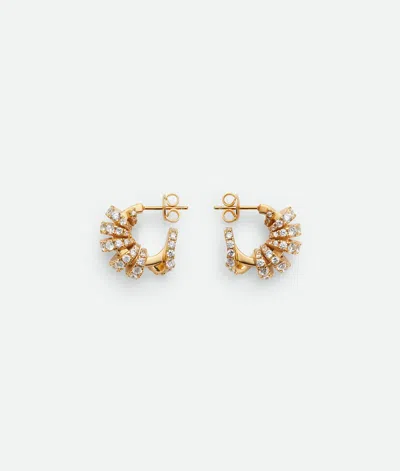 Bottega Veneta Gold-plated Crystal Earrings In Gold