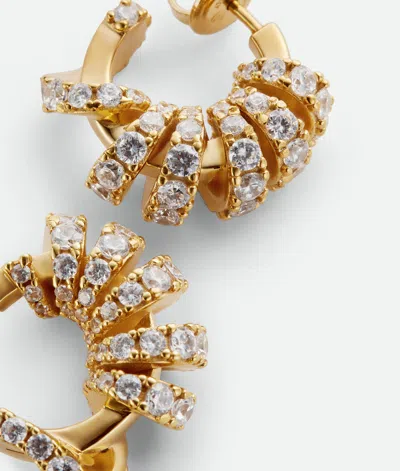 Bottega Veneta Gold-plated Crystal Earrings In Gold