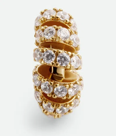 Bottega Veneta Gold-plated Crystal Earrings In Gold