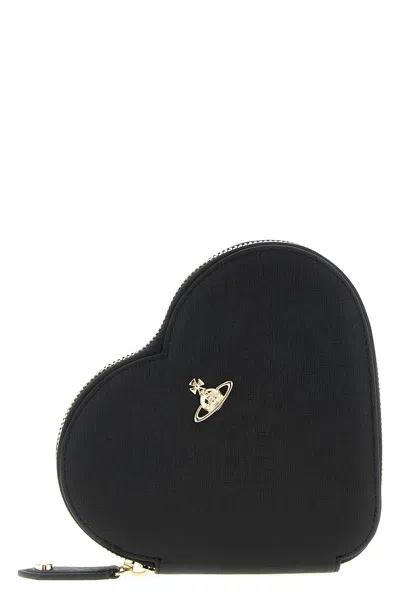 Vivienne Westwood 'new Heart' Crossbody Bag In Black