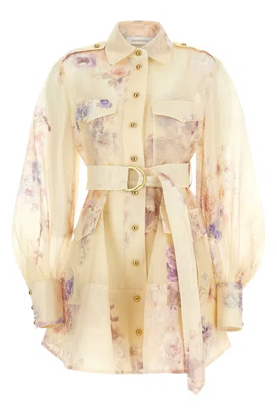 Zimmermann Hypnotic Utility Mini Dresses Pink In Pink