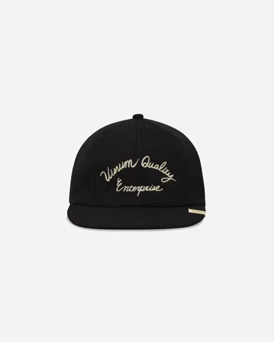Visvim Logo-detail Wool-linen Cap In Black