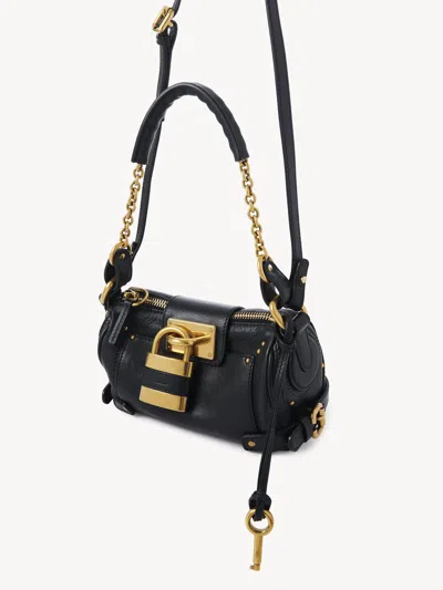 Chloé Black Leather Small Paddington Shoulder Bag