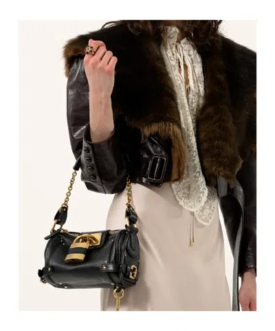 Chloé Black Leather Small Paddington Shoulder Bag