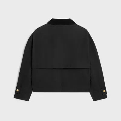 Celine Jacket In Waxed Cotton In Black