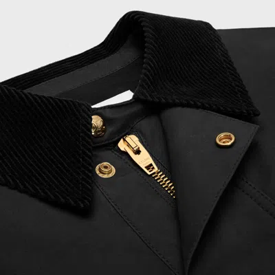Celine Jacket In Waxed Cotton In Black