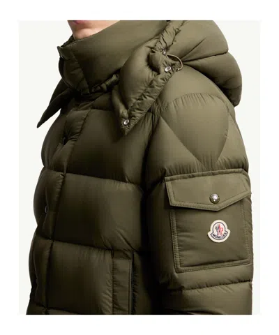 Moncler Maya 70 Hooded Short Down Jacket In Animal Print
