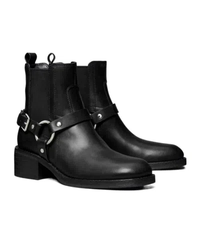 Tory Burch Ankle Boots With Block Heel And Buckle In Black