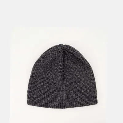 Courrèges Ribbed-knit Beanie In Gray