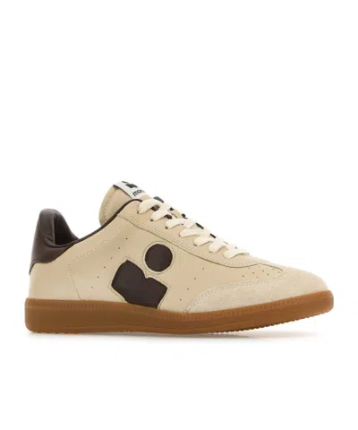 Isabel Marant Sneakers Bryce In Pelle Beige Donna In Neutral