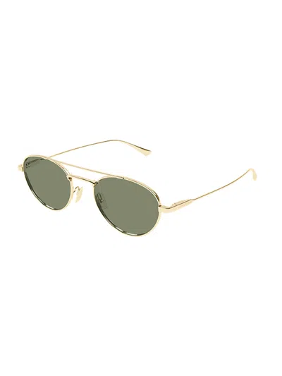 Saint Laurent 51mm Metal Aviator Sunglasses In Gold