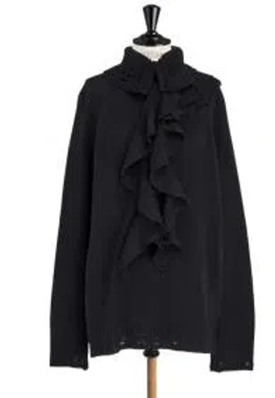 Dior Sweater With Removable Ruched Collar In Black