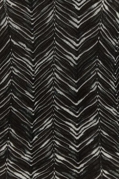 Missoni Chevron Pattern Knit Sweater With Mock Neck In Multi