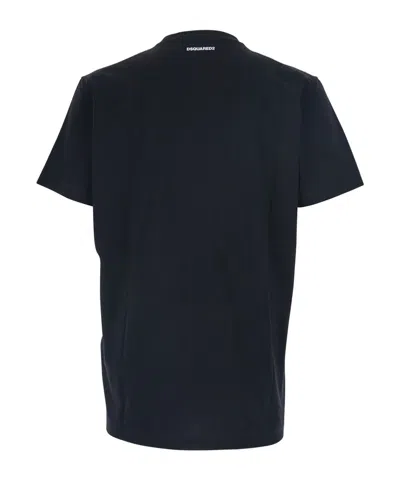 Dsquared2 Lettering-print T-shirt In Black