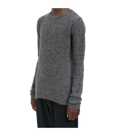Thom Krom Crew Neck Alpaca Sweater In Gray