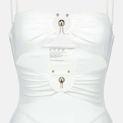 Christopher Esber Orbit Cutout One Piece Swimsuit In White