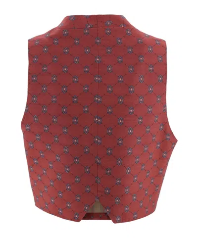 Etro Patterned Single-buttoned Vest In Animal Print