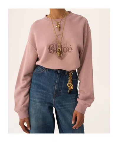 Chloé Oversized Relaxed Sweatshirt In Orange