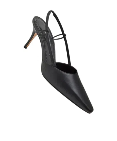 Manolo Blahnik Touki 70 Leather Slingback Pumps In Black