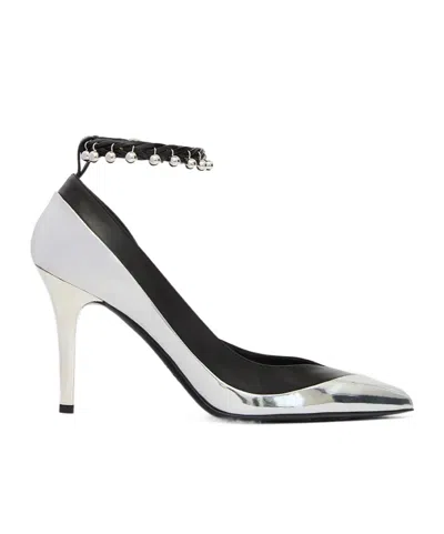 Isabel Marant Peleny Pumps In Silver Leather In Silver