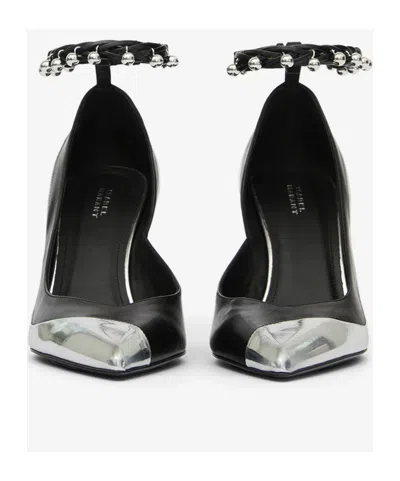 Isabel Marant Peleny Pumps In Silver Leather In Silver