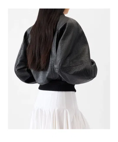 Jacquemus Cropped Crewneck Jacket Textured Finish In Multi