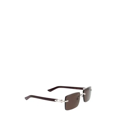 Cartier Rectangular Sunglasses In Brown