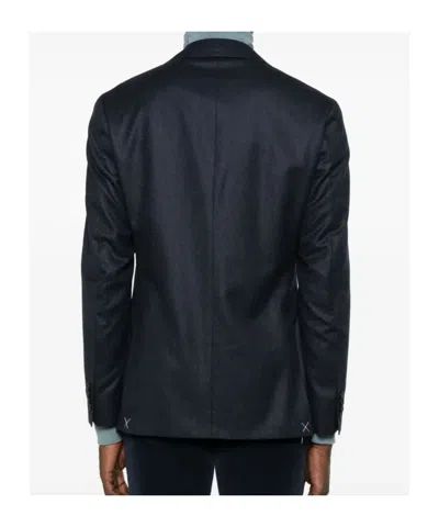Canali Patch-pocket Two-button Blazer In Blue