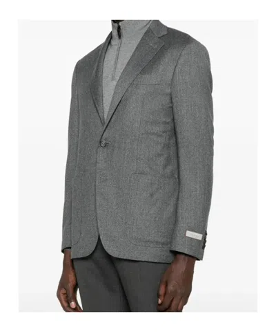 Canali Two-button Blazer In Gray