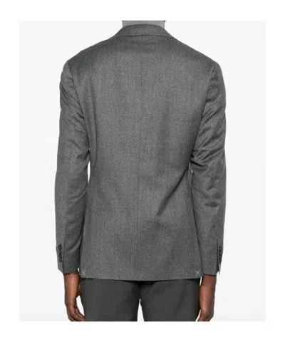 Canali Two-button Blazer In Gray