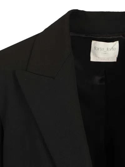 Forte Forte Long-sleeved Suit Jacket In Black