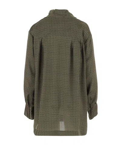 Dries Van Noten Long-sleeved Blouse In Green