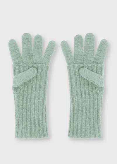 Malo Guanti In Cashmere In Green