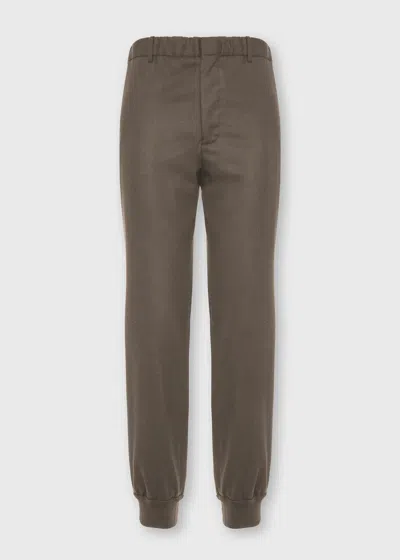 Malo Pantalone In Flanella Di Lana Vergine In Brown