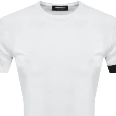 Dsquared2 Round Neck T Shirt White In White