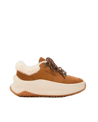 Moon Boot Sneakers Moon247 City Sherling Cognac In Multi