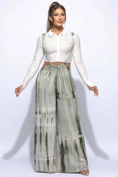 Truedames Women's Drawstring Baggy Jumpsuit In Green