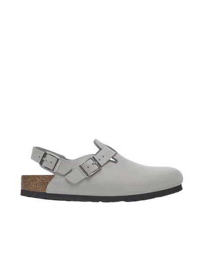 Birkenstock Tokio Suede Mules In Gray