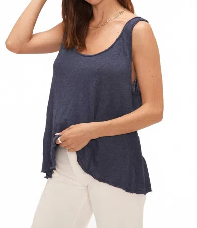 Project Social T Eclipse Tank Top In Navy And Raspberry In Blue