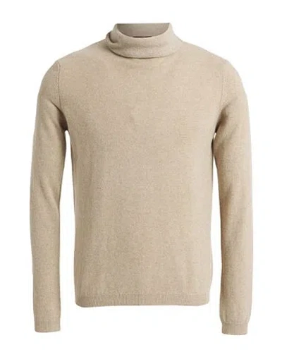 Stile Latino Man Turtleneck Beige Size 46 Cashmere, Wool In Neutral